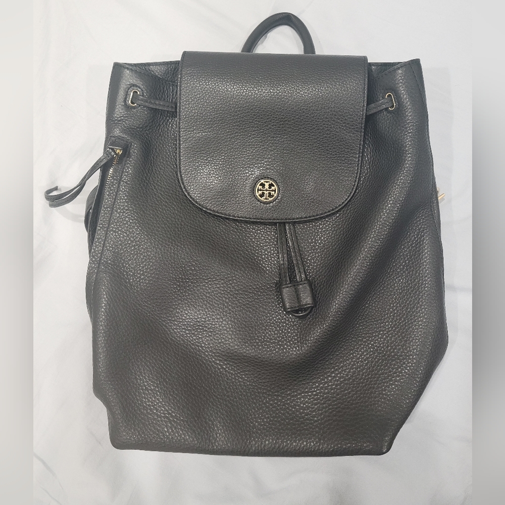 Tory Burch Black Leather Backpack LIKE NEW